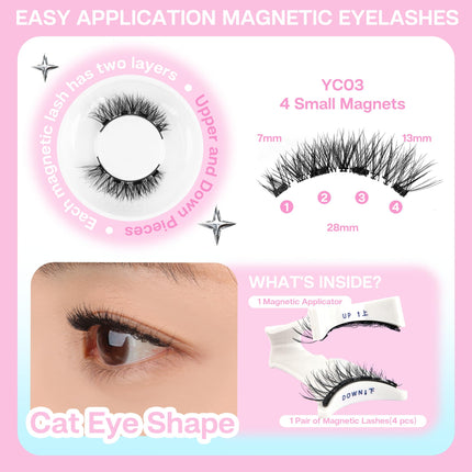 CALAILIS Natural Look Magnetic Eyelashes Kit (YC03)