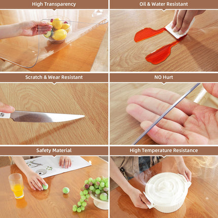 Warmstar 24x48" 1.5mm thick Clear PVC Rectangle Cover Protector Mat for Kitchen, Dresser, Dining Table, Desk X003Q81T0Z