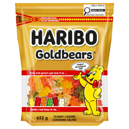 Haribo Goldbears Gummy Candy, 6 Fruity Flavours, No Artificial Colours 652g Bag