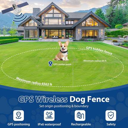 Dog Electric GPS Fence Wireless Collar