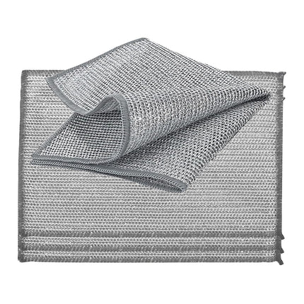 YinQin 4 Pack Double Layer Stainless Steel Wire Cleaning Cloth for Kitchen