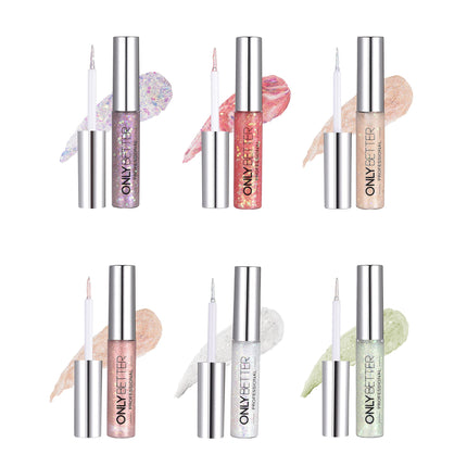 ONLYBETTER Liquid Long Lasting, Quick-Dry Shimmer Waterproof Eye Shadow Glitter Set