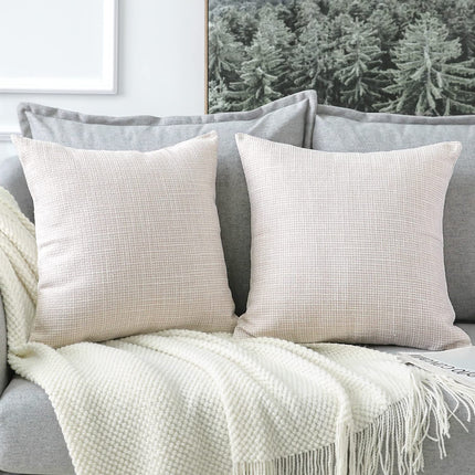 OTOSTAR Linen Throw Pillow Covers Set of 2 Decorative Square Pillowcases Cushion Covers 16x16 Inch for Home Decor Sofa Bedroom Car 40 x 40CM