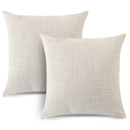 OTOSTAR Linen Throw Pillow Covers Set of 2 Decorative Square Pillowcases Cushion Covers 16x16 Inch for Home Decor Sofa Bedroom Car 40 x 40CM