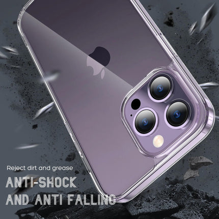 BUBO 3-in-1 Ultra Thin TPU Hard Acrylic PC Transparent Phone Case for iPhone 14 Pro Max