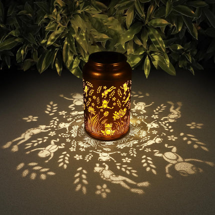 Outdoor Waterproof Hummingbird Garden Decor Hanging Solar Lights Metal Solar Lantern Decor
