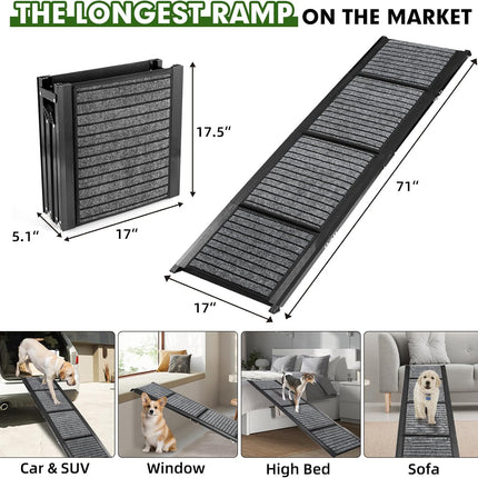 Dongkygoo 71" Large Dog Car Folding Ramp