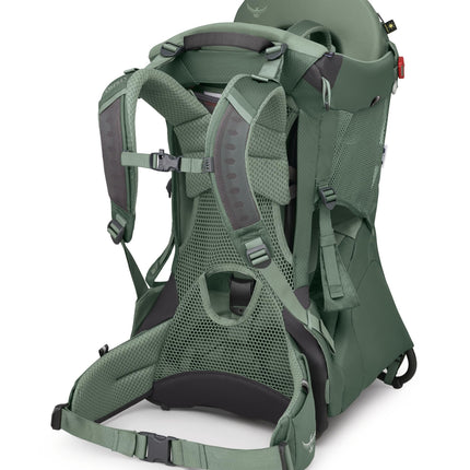 Osprey Poco Child Carrier Backpack - Adjustable Travel Baby Carrier with Sunshade - Comfortable Hiking Carrier for Toddlers, Koreset Green