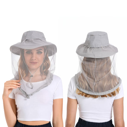 Tibeha Unisex UPF 50+ Mosquito Head and Bug Net Hat, Sun Protection