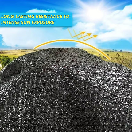 MEIYUETAOSI Outdoor 9.84x9.84ft Mesh 80% Black Tarp Sun Shade Cloth with Grommets for Pergola, Greenhouse Plants, Flower, Chicken Coop Porch, BLACK