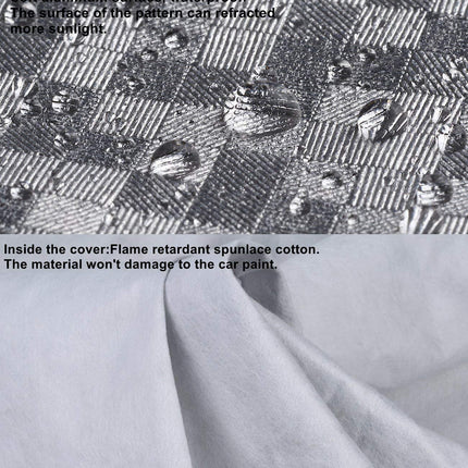 Kadooria 185"-197" Safe View Half Car Cover Top Waterproof/Windproof/Dustproof/Windshield Cover SUV YL)