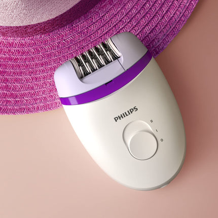 NEW Philips Satinelle Essential Compact Corded Epilator, Electric Hair Removal Device with Bikini Trimmer, BRP505/00