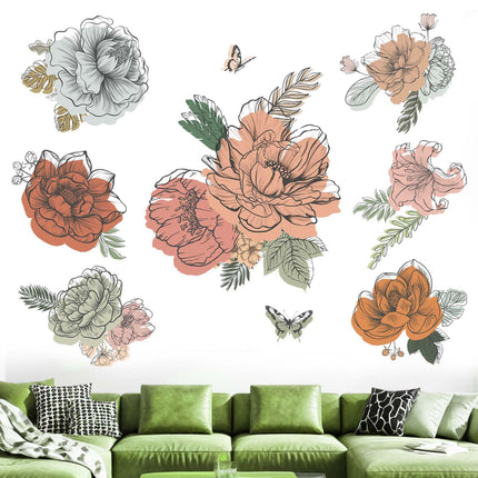 Wall Decals for Living Room: Boho Wall Stickers, Bedroom Sofa TV Background Home Wall Decor