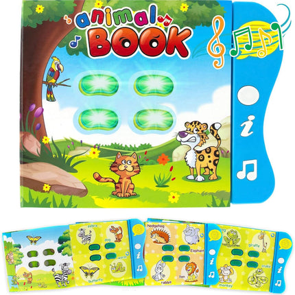 Boxiki Kids Animal Sound Book for Toddlers – Interactive Learning Activity Book with Music, Animal Names & Sounds. Educational Toy for Baby & Early Development.