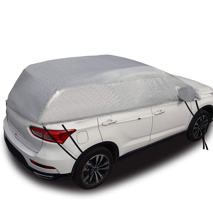 Kadooria 185"-197" Safe View Half Car Cover Top Waterproof/Windproof/Dustproof/Windshield Cover SUV YL)