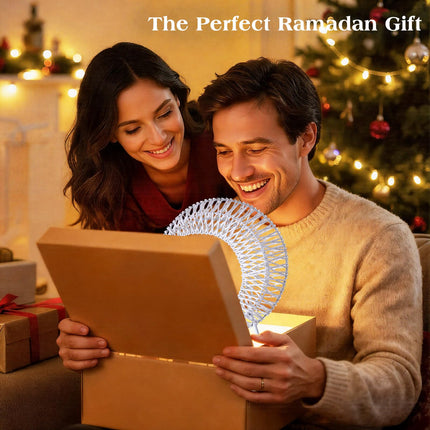 Lewondr Moon Shape Rattan Battery Powered Light, Winding Thread LED Crescent Lamp Light