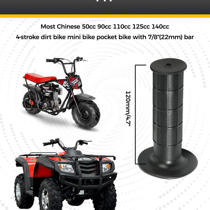iolory Motorcycle Throttle Cable Kit,Mini Bike Replacement Accessories Throttle Assembly,Motorcycle Handlebar Grips with Twist Throttle & 47" Throttle Cables,Suitable for Motorcycles,Mini Bikes, ATVs