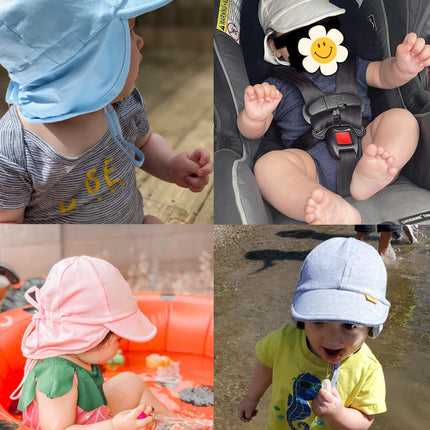FURTALK Baby Sun Hat UPF 50+ UV Ray Sun Protection Cotton Toddler Hats, Navy