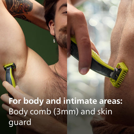 Philips OneBlade 360 Face & Body, Wet & Dry, Trim, Edge & Shave with the 5-in-1 Adjustable Comb and Body Comb, QP2834/23