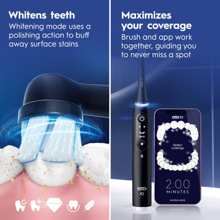 Oral-B iO6 Electric Toothbrush, for a Deep Clean and Whiter Teeth, Opal Grey, iO Series 6