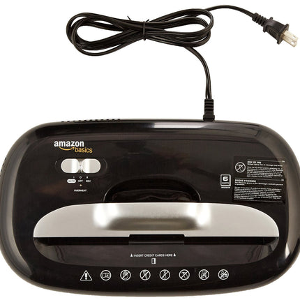 Amazon Basics 6-Sheet Micro-Cut Paper, and Credit Card Shredder