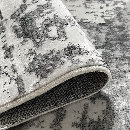 JURLEA Hallway Runner Rug Non-Slip Carpet Runner for Hallways Kitchen Living Room No Shedding Washable Lightweight Long Runners Rug (Cream/Grey, 60x120cm,2'x 4')