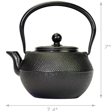 Primula Black Hammered 36 Ounce Cast Iron Teapot