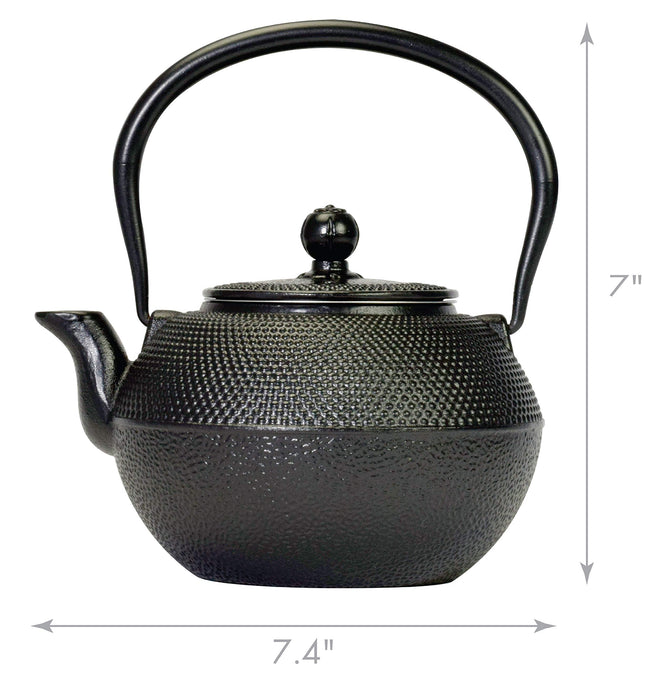 Primula Black Hammered 36 Ounce Cast Iron Teapot