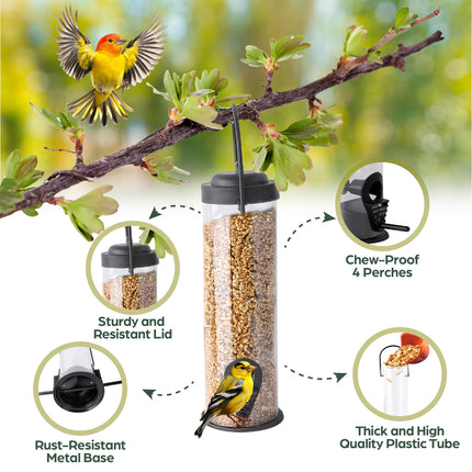 2-Pack Black Bird Feeders