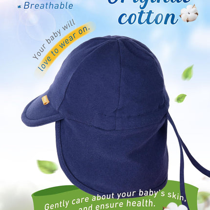 FURTALK Baby Sun Hat UPF 50+ UV Ray Sun Protection Cotton Toddler Hats, Navy