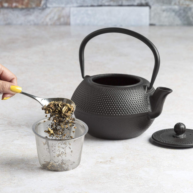 Primula Black Hammered 36 Ounce Cast Iron Teapot