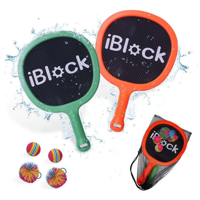 RORLAND Racquet Set,Paddles and Bouncy Balls,Ideal for Family Indoor Outdoor Activities,Sport Game for Beginner or Intermediate Fun Play, Swing Racket in Beach Pool Backyard Playground Lawn Park Court