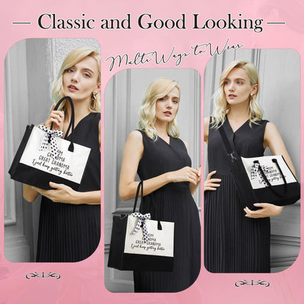 Travel Mothers/Grandma Birthday Gifts Nana Canvas Tote Bag with Makeup Bag for Shopping Canvas Beach Bag