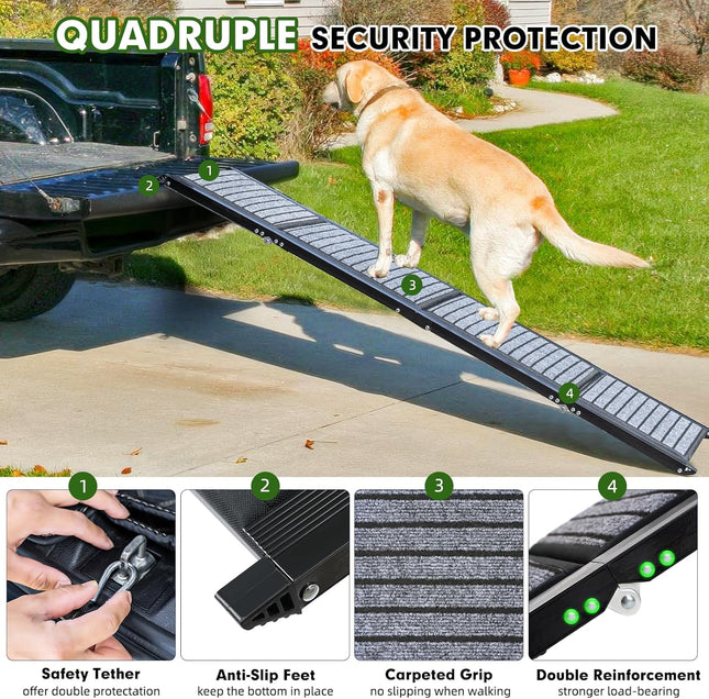 Dongkygoo 71" Large Dog Car Folding Ramp