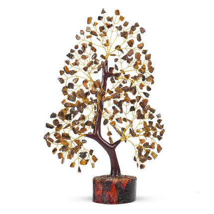 YUVDIPR 7 Chakra Money Tree Healing Feng Shui Statues & Figurines Reiki Crystal Balancing Buddha Home Décor (Tiger Eye G)