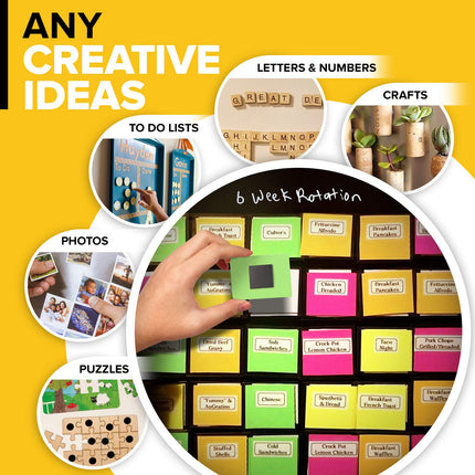Hyper-Sticky Magnets with Adhesive Backing - 95pcs