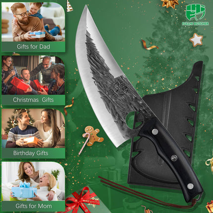 FULLHI Carbon Steel Forged Kitchen Slicing Knife with Guard,X004DGSQUJ