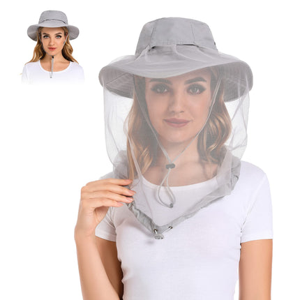 Tibeha Unisex UPF 50+ Mosquito Head and Bug Net Hat, Sun Protection