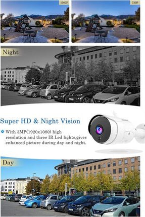 CHORTAU SE3000 Wifi Waterproof IP Wireless with FHD 1080P Bullet Camera SE3000