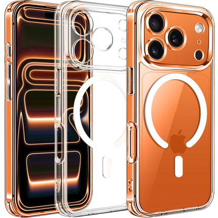 ivoler Magnetic Case for iPhone 17 Pro Max 6.9'' 2025, Compatible with MagSafe, Anti-Slip and Drop-Proof Protective Cover, Clear