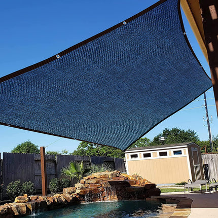 MEIYUETAOSI Outdoor 9.84x9.84ft Mesh 80% Black Tarp Sun Shade Cloth with Grommets for Pergola, Greenhouse Plants, Flower, Chicken Coop Porch, BLACK