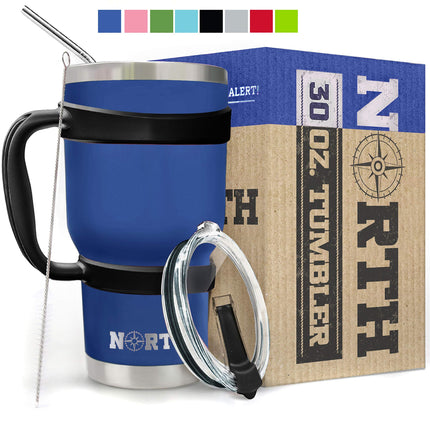 North 30oz Hot or Cold Stainless Steel Vacuum Insulated 5-Piece Tumbler Set Travel Mug