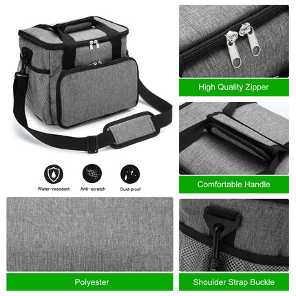 TMEOIIPY Adjustable Dividers Case Storage Bag for Bissell SteamShot, GREY