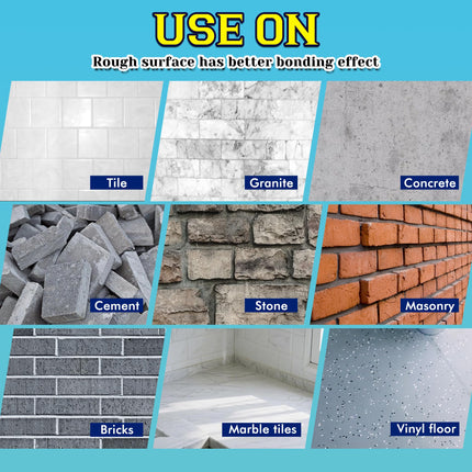 Heavy Duty Construction Adhesive - Quadence All-Purpose High Strength Contact Cement Concrete Glue for Concrete, Tile, Wood, Floors, Indoor & Outdoor Use - Fast Grab, Waterproof, Solvent-Free, 250g