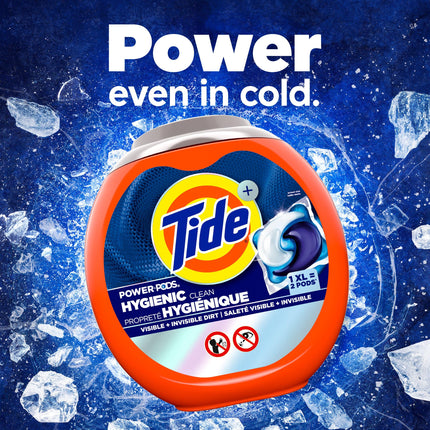 Tide Hygienic Clean Power PODS Laundry Detergent Pacs Original Scent Removes Visible and Invisible Dirt, 45 Count