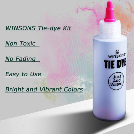 WINSONS Tie Dye Kit, 5 Colours Non Toxic Permanent Fabric Dye Art Set for Kids Women for Homemade Party Creative Group Activities DIY Gift
