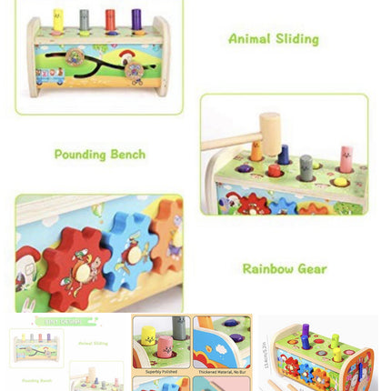 Arkmiido Brand Wooden Hammer Toy Childrens Toddlers
