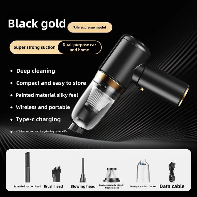 Suction Power Handheld Cordless Vacuum Cleaner Blowing Feature for Cars Households Integrated Small Handheld Vacuum