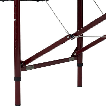 Master Massage Zephyr Lightweight Portable Massage Table Package- Tattoo Table- Spa Bed (Black, Maroon)