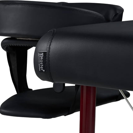 Master Massage Zephyr Lightweight Portable Massage Table Package- Tattoo Table- Spa Bed (Black, Maroon)